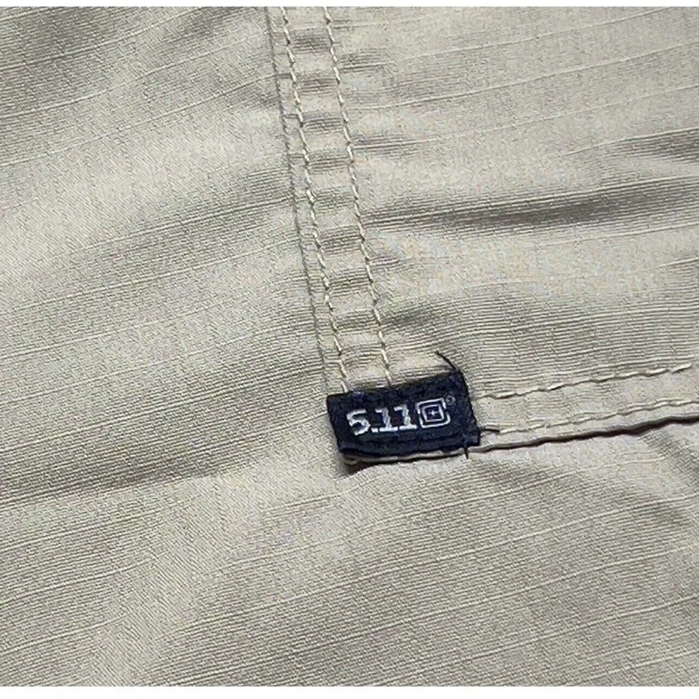 5.11 Tactical Series Pant Mens 40(38)x32 Khaki Tan‎ RipStop Cargo Elastic Waist